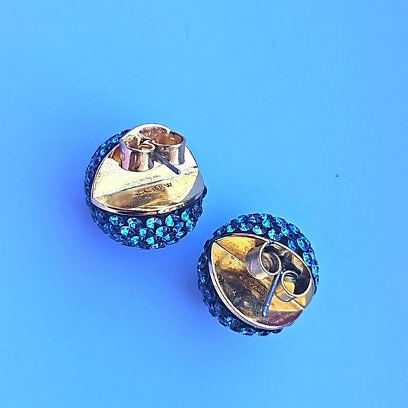 Blue Disco Ball Stud Earrings, JCrew - Picture 3 of 3